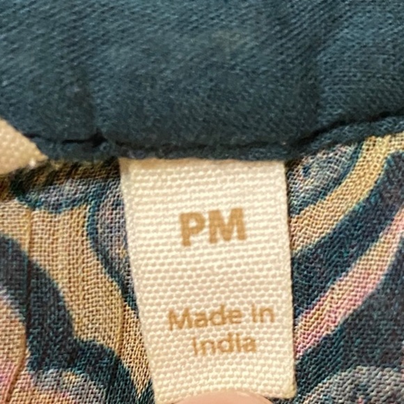 Soft Surroundings Embroidered/Beaded Emerald Shira Peasant Top- Petite Medium - Picture 8 of 12